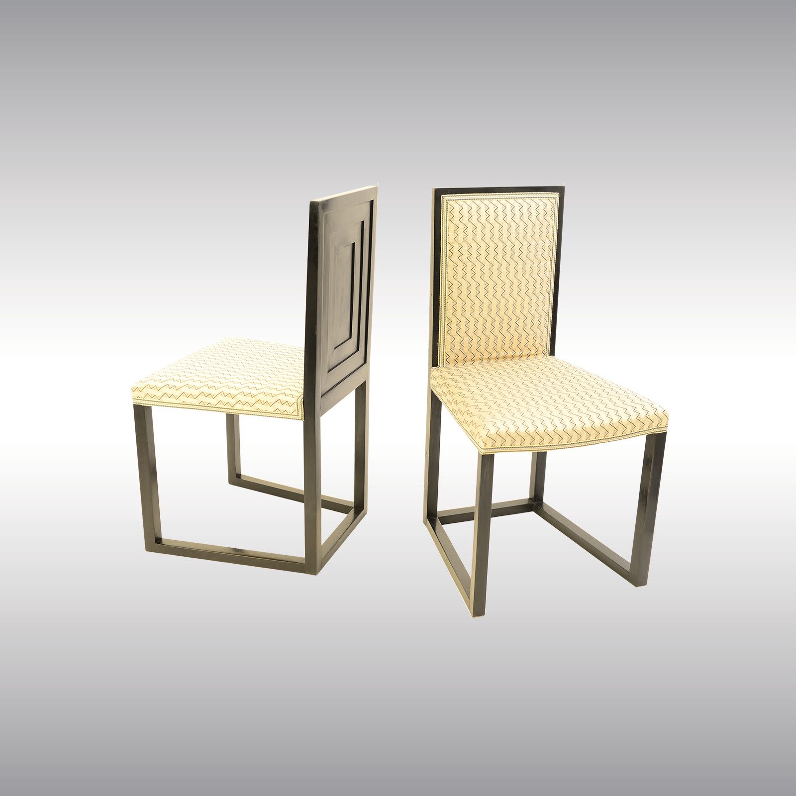 60024-two Josef Hoffmann Chairs - WOKA LAMPS VIENNA